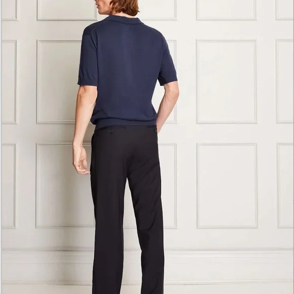 Marzotto Tapered Wool Trouser - New With Tags - NEVER WORN - Navy